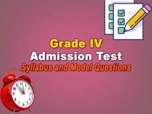 Admission Test for Grade 4