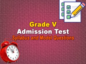 Admission Test for Grade 7