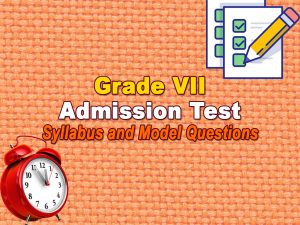 Admission Test for Grade 7