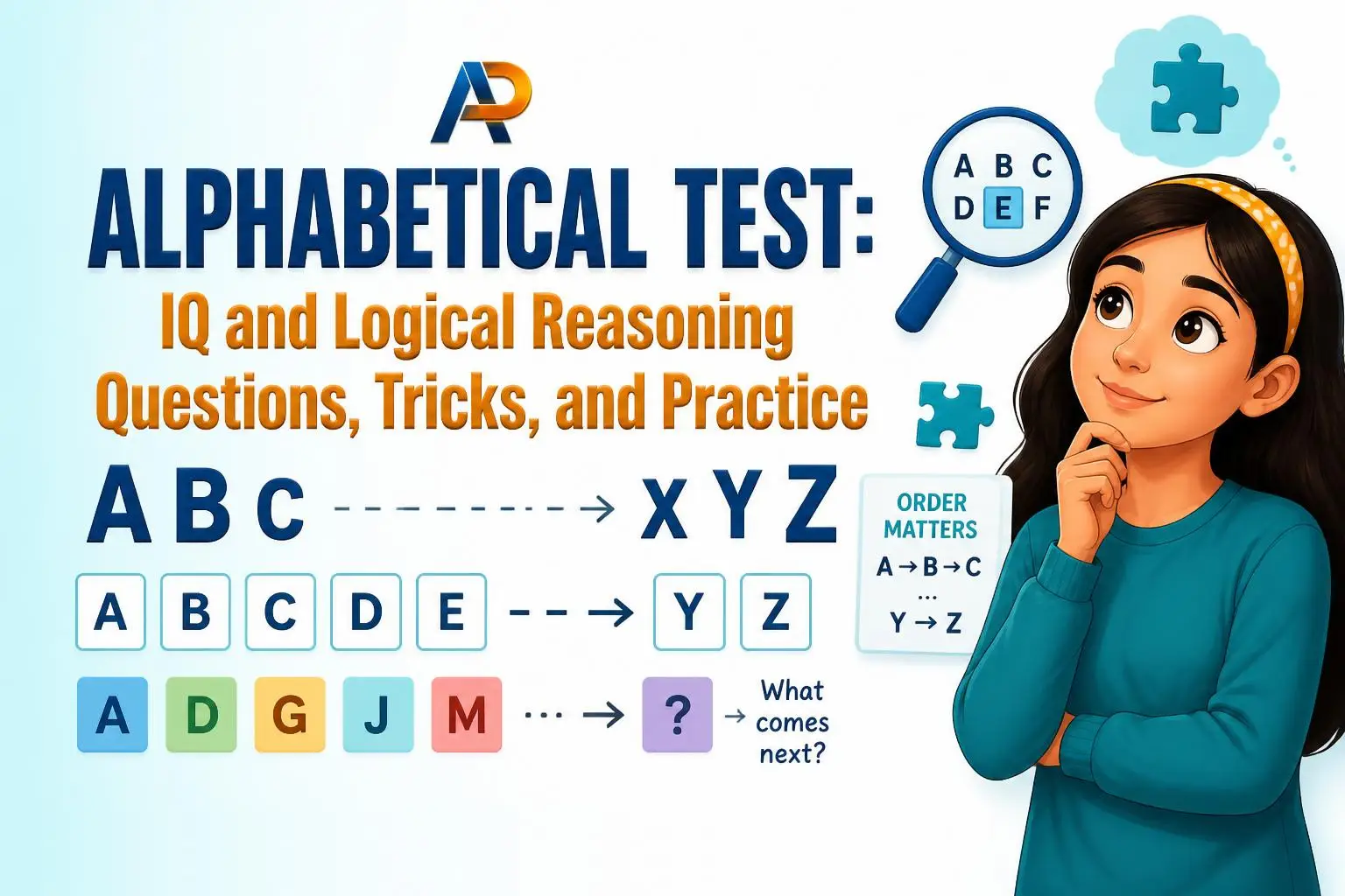 Alphabetical Test: IQ and Logical Reasoning Questions, Tricks, and Practice
