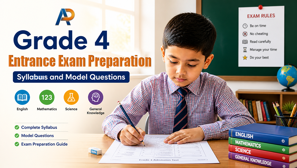 Grade 4 Entrance Exam Preparation: Syllabus and Model Questions Grade 4 Entrance Exam Preparation Syllabus and Model Questions