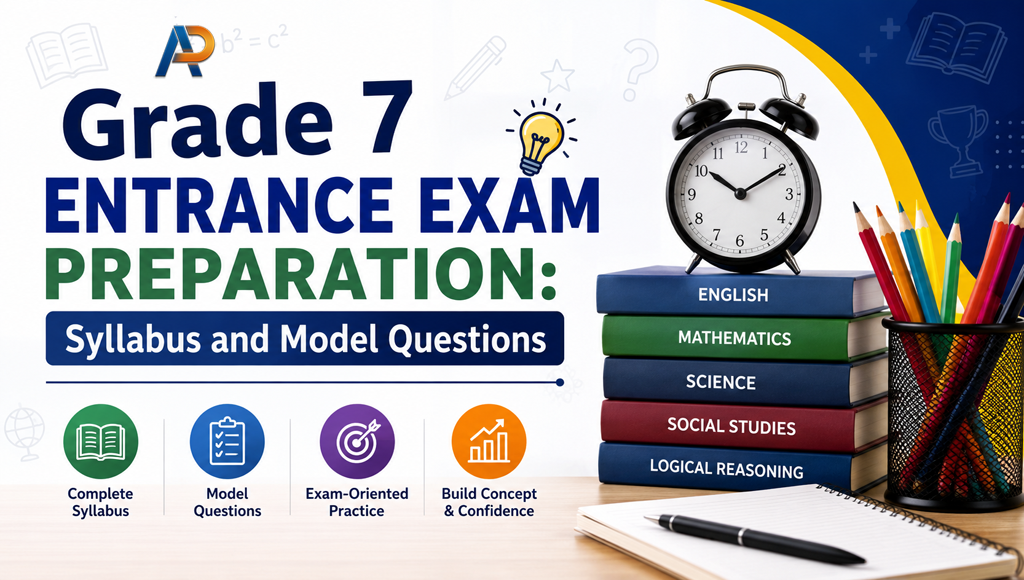 Grade 7 Entrance Exam Preparation: Syllabus and Model Questions Grade 7 Entrance Exam Preparation Syllabus and Model Questions
