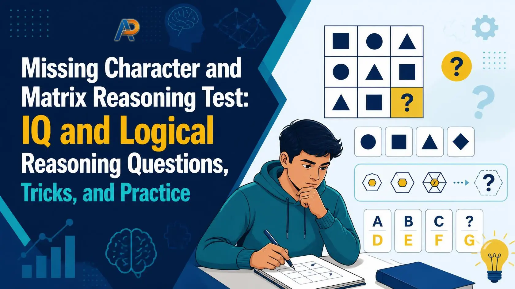 Missing Character and Matrix Reasoning Test: IQ and Logical Reasoning Questions, Tricks, and Practice