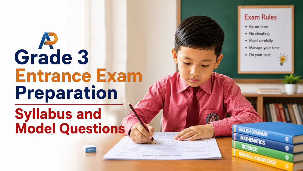 Grade 3 Entrance Exam Preparation: Syllabus and Model Questions Grade 3 Entrance Exam Preparation