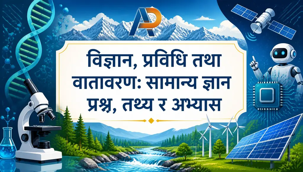 विज्ञान, प्रविधि तथा वातावरण: सामान्य ज्ञान प्रश्न, तथ्य र अभ्यास